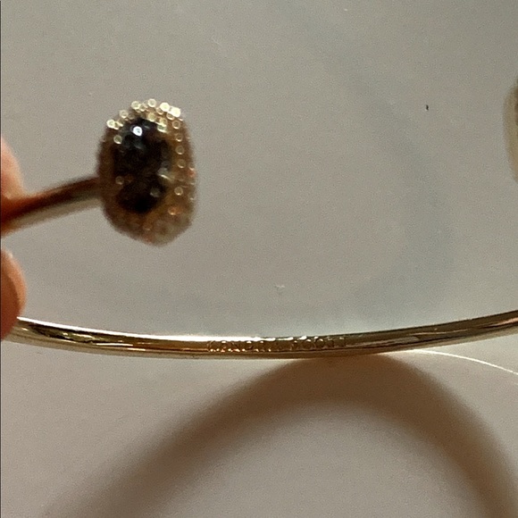 NWOT KENDRA SCOTT Calla Drusy Cuff Bracelet silver - Picture 3 of 10